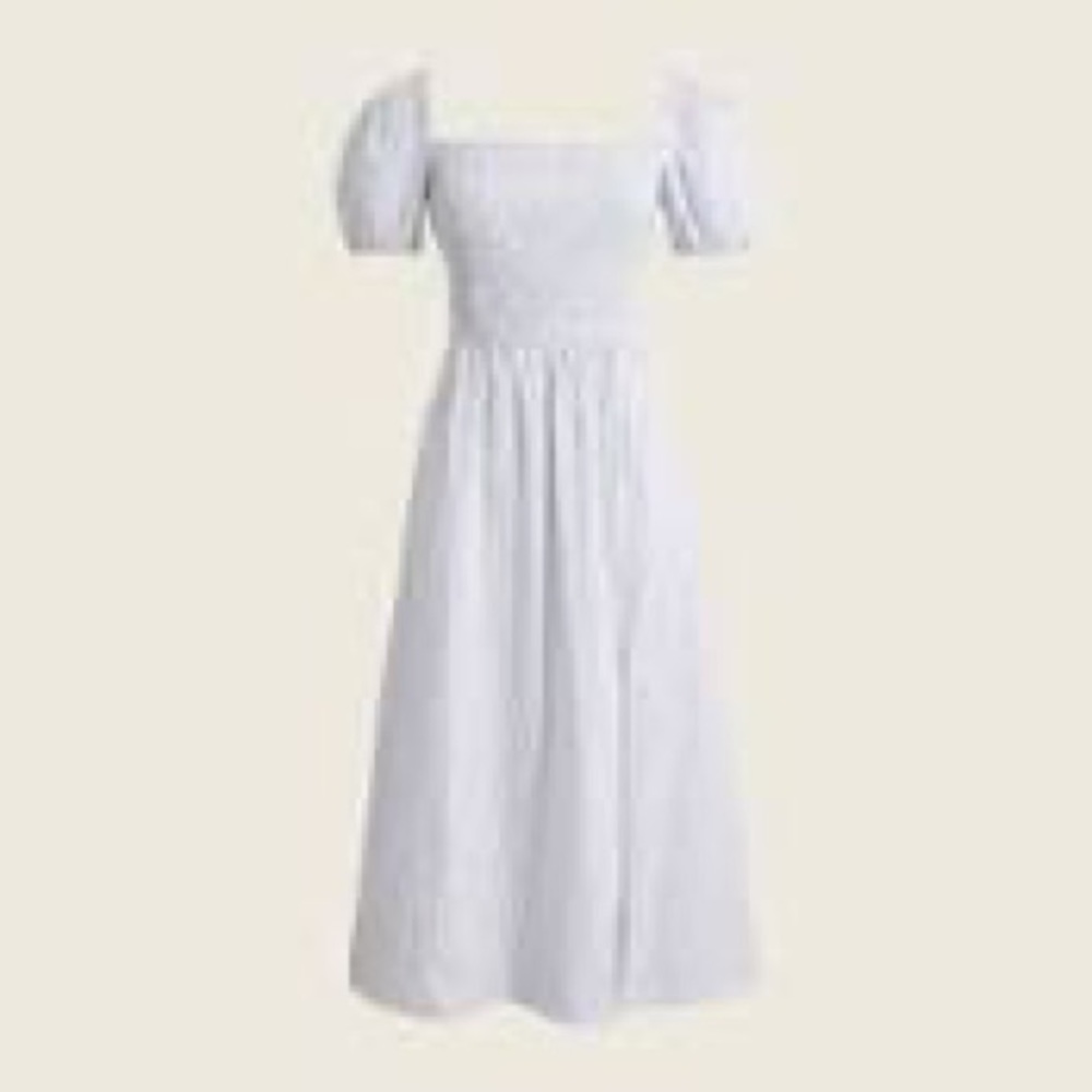 J. Crew smocked dress in stripe